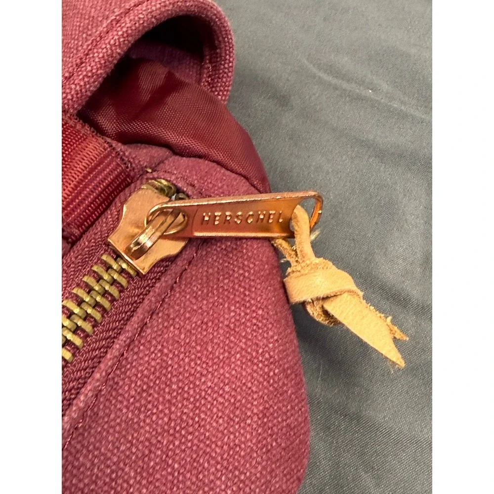 Herschel‎ Supply Co Select Series Burgundy Dawson Backpack Patches Leather Trim